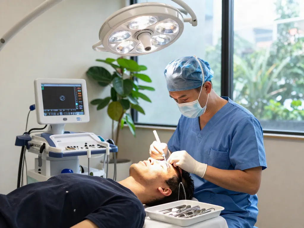 Hair Transplant Malaysia procedure at GLOJAS clinic in Kuala Lumpur showcasing expert surgeon and advanced techniques.